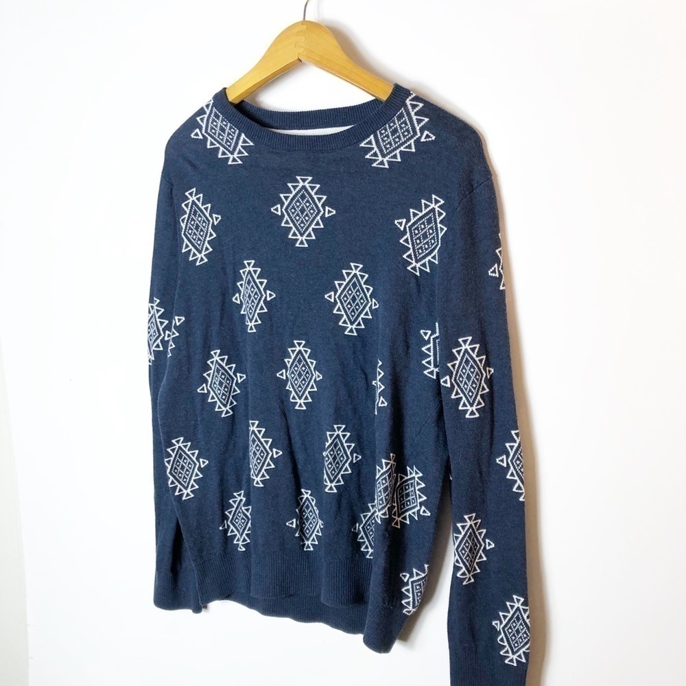 21 Men knit aztec sweater XL